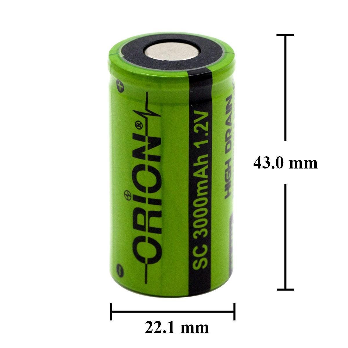 Orion 1.2V Ni-Mh SC 3000mAh Şarj Edilebilir Pil