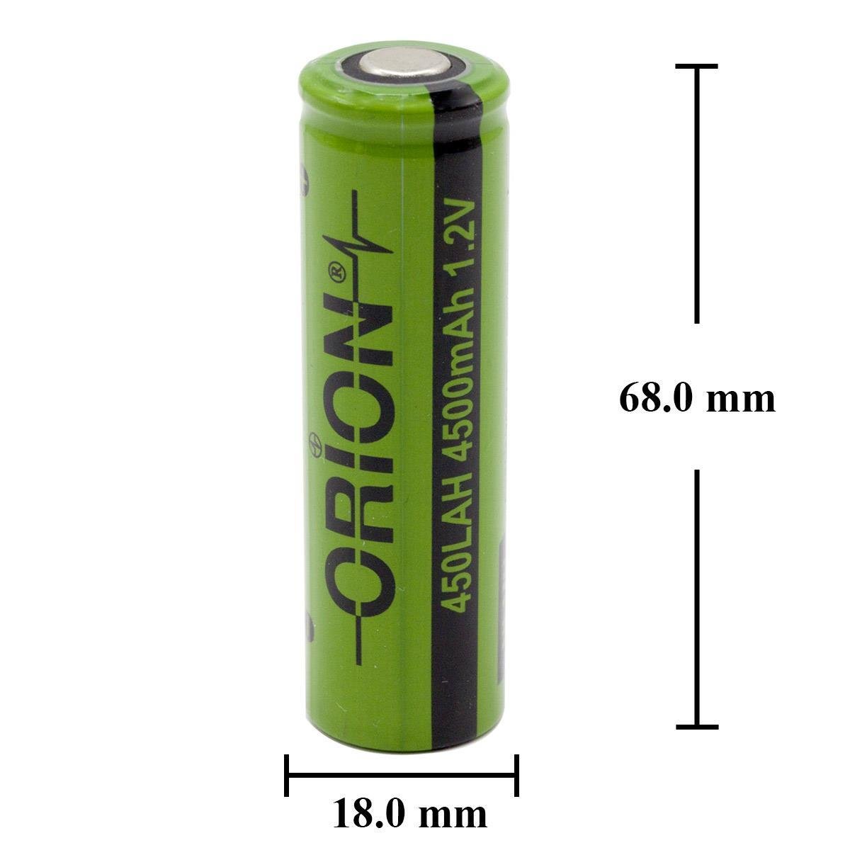 Orion 4500 mAh 450 LAH 1.2 V Ni-MH Şarj Edilebilir Pil