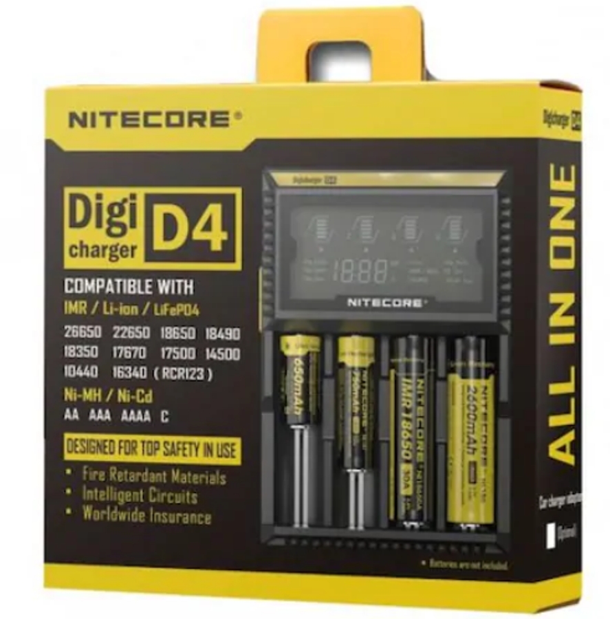 Nitecore D4 Pil Şarj Aleti / Nitecore Li-ion & Lif