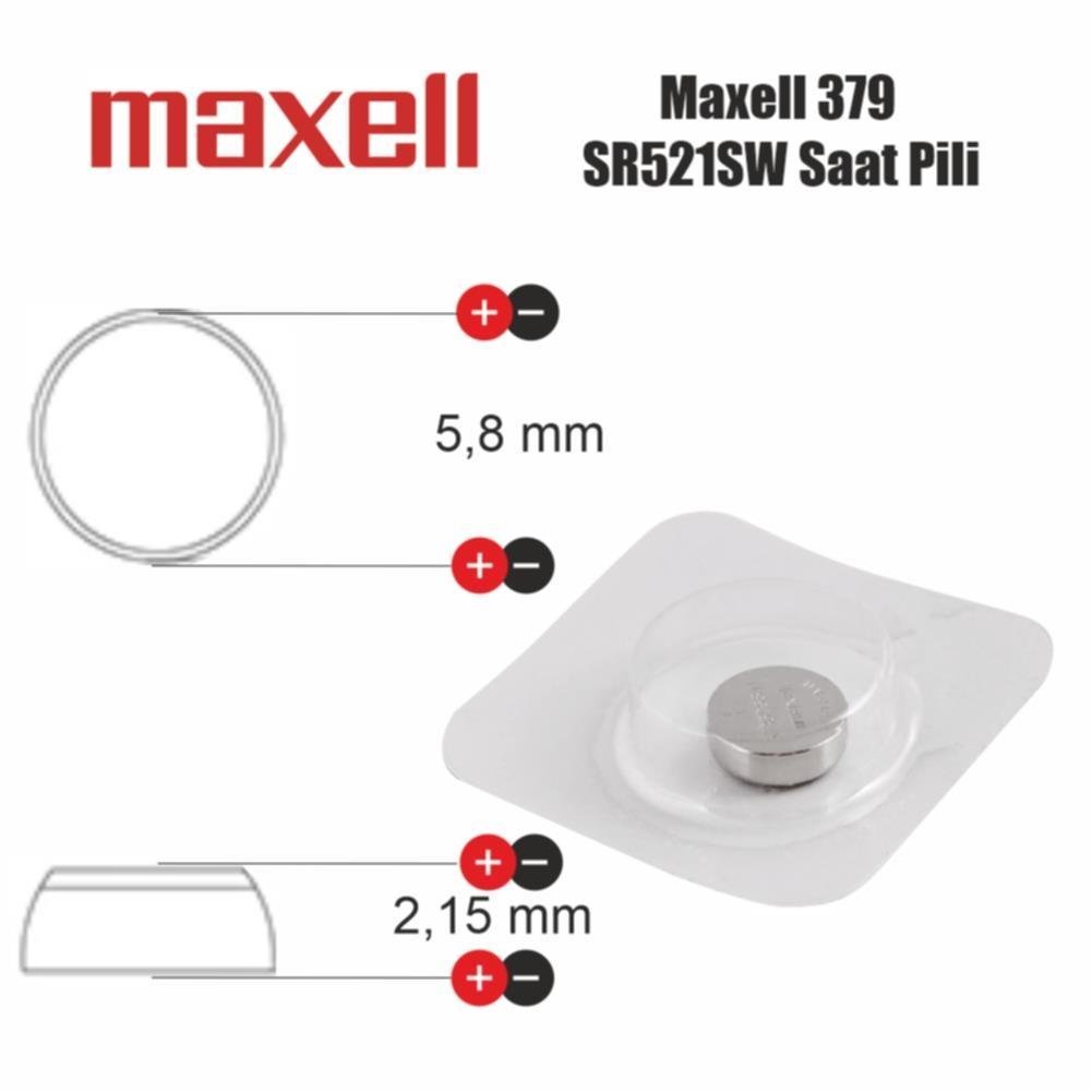 Maxell 379 SR521SW Saat Pili