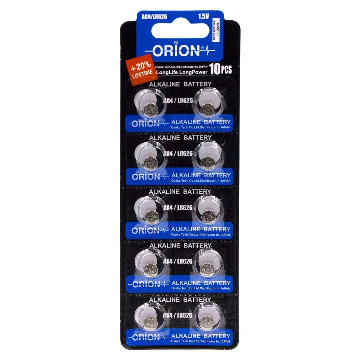 Orion AG4 LR626 377A 1.5V Alkalin Pil 10’lu Paket