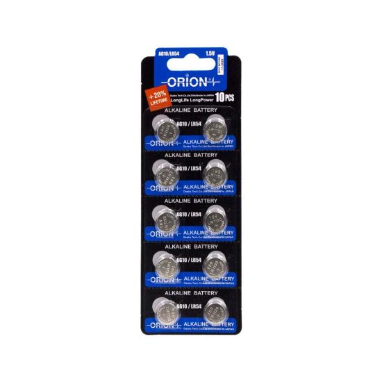 Orion AG10 LR54 189A LR1130 1.5V Alkalin Pil 10’lu