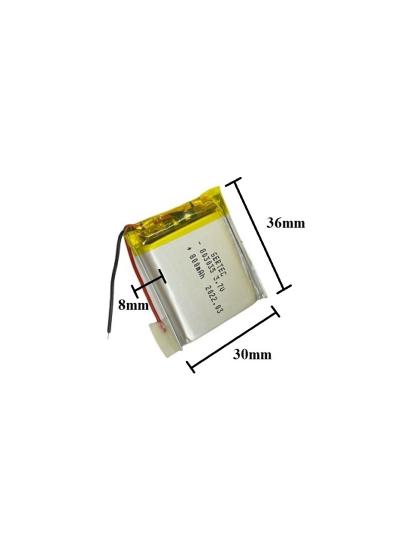 Sertec 803035 3.7V 800 Mah Lityum Polimer Pil 1.5A (Drone Için Uygun Değildir)