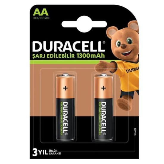 Duracell 1.2V 1300mAh AA Şarj Edilebilir Kalem Pil 2’li Paket