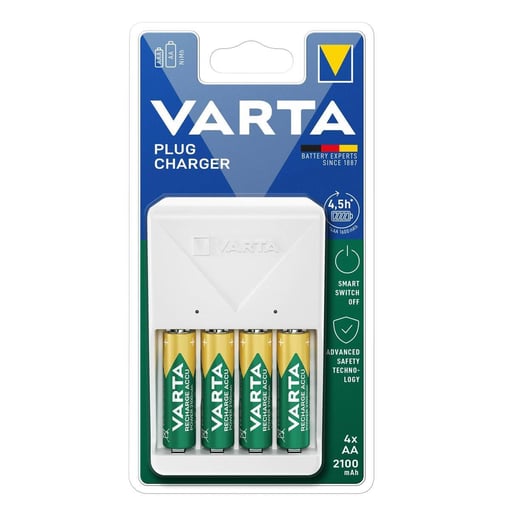 Varta 57657 Plug Pil Şarj Cihazı 4x2100mAh